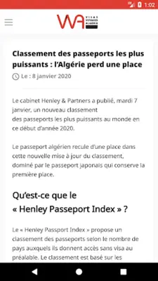 Visas et Voyages - Algérie android App screenshot 0